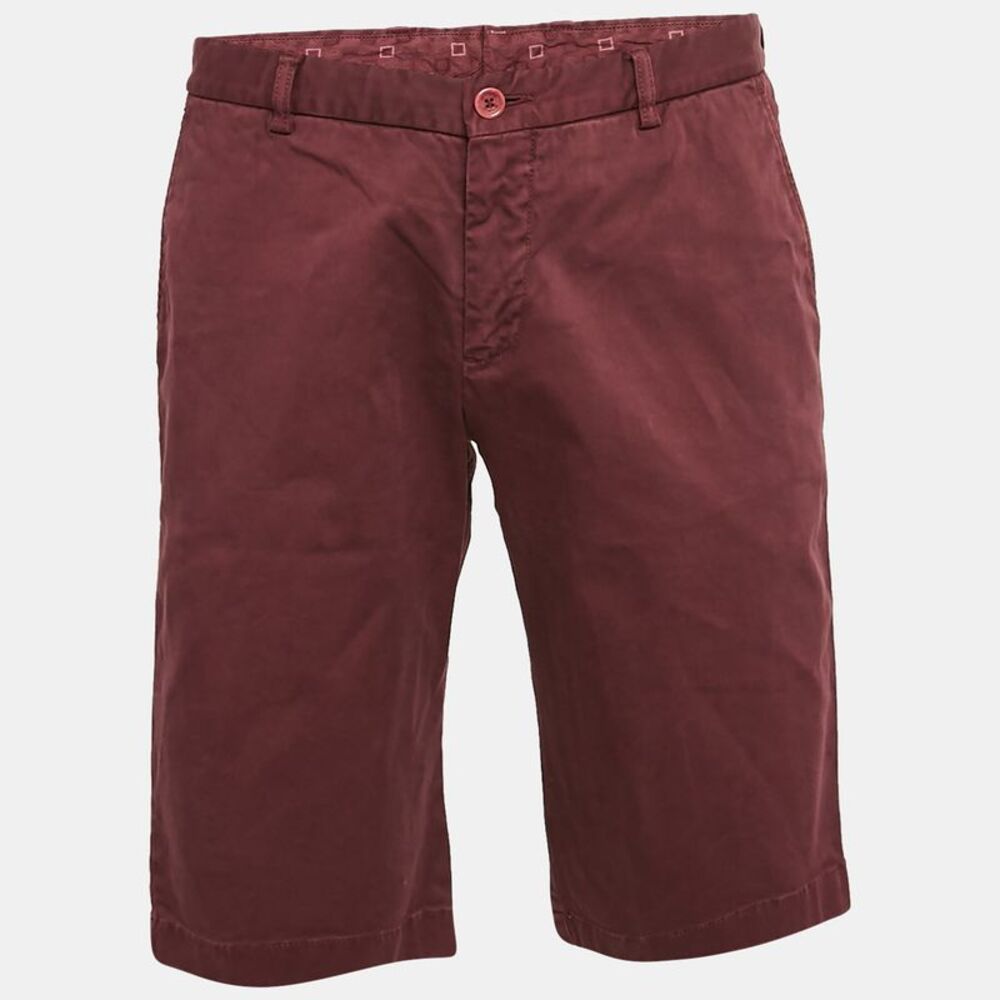 Etro Burgundy Cotton Shorts L